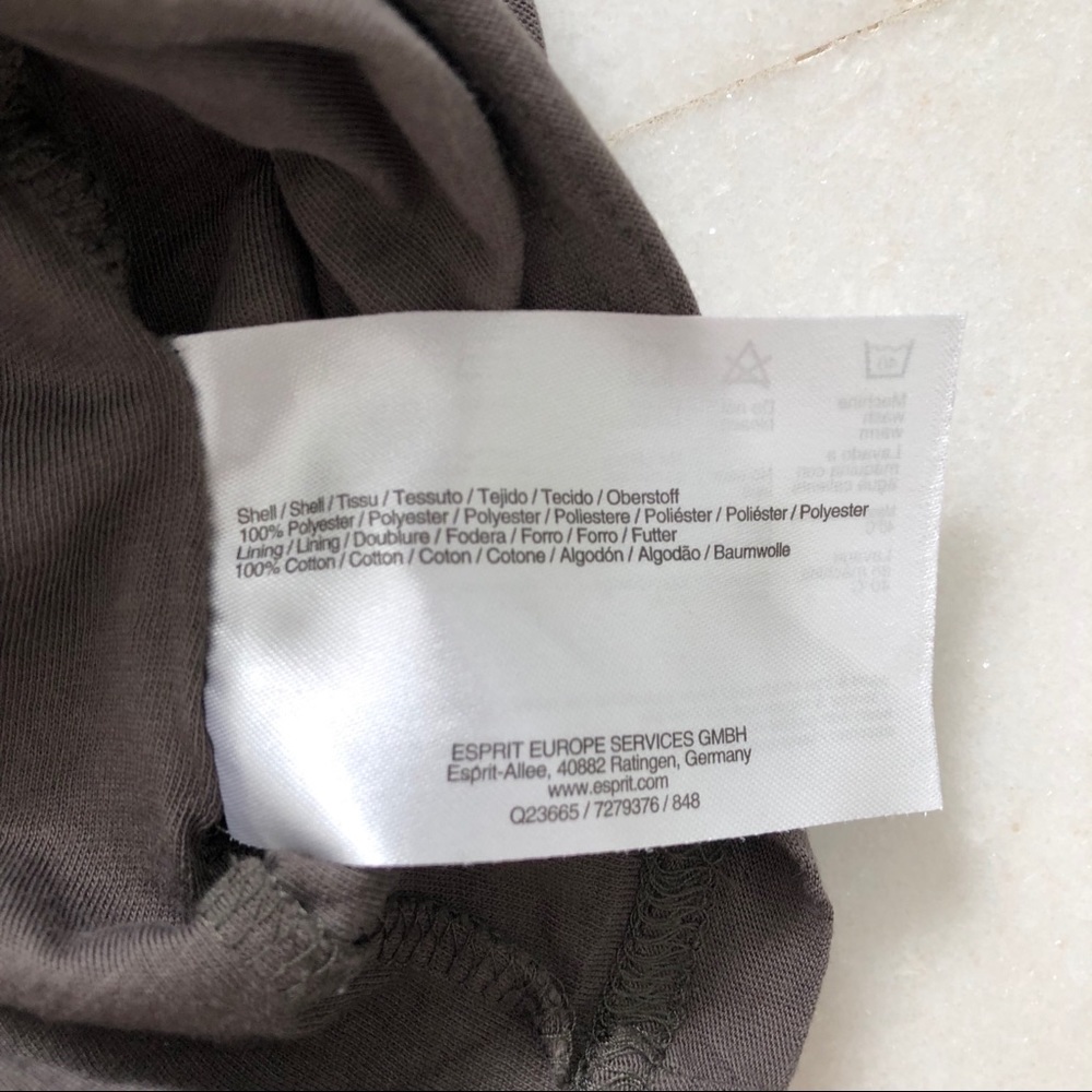 Esprit Gray Pattern Ruffle Top - Picture 7 of 7